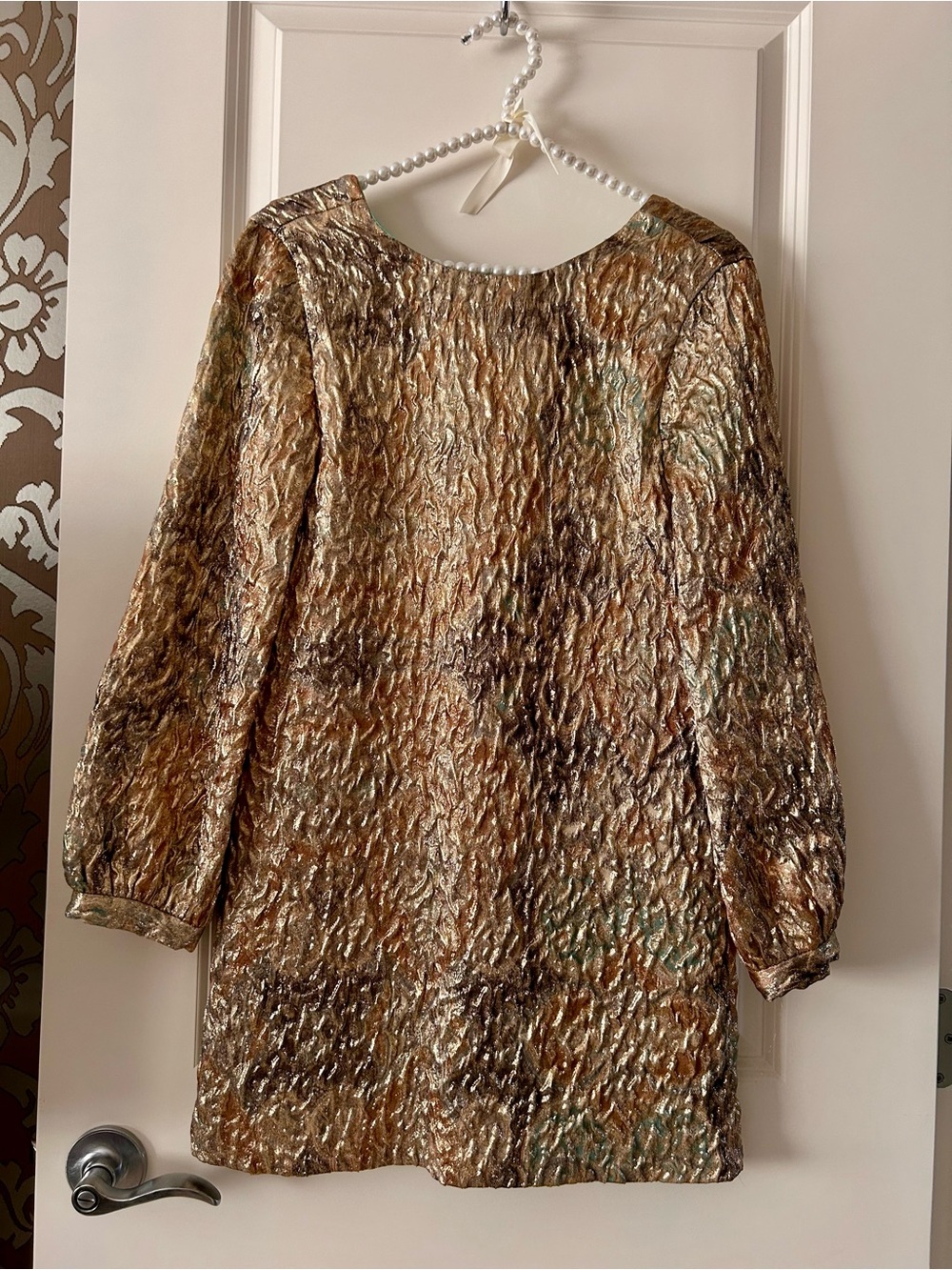 Stunning Zara Textured Mini Dress with Deep V-Back  (Never Worn!)